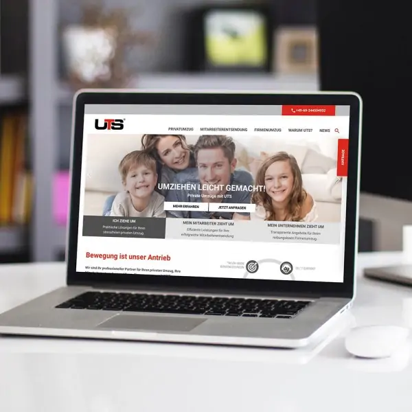 Prägnante Onlinepräsenz: UTS Germany
