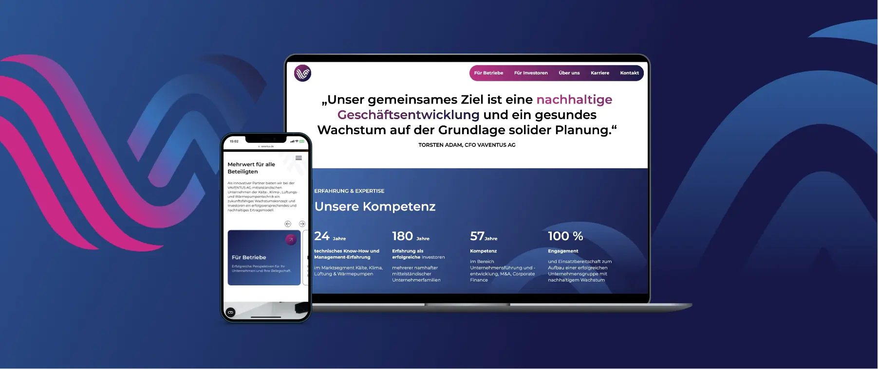 brandcom werbeagentur frankfurt koeln muenchen essen referenzen vaventus website